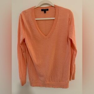 *EUC* Banana Republic Extra Fine Merino Wool Thin Coral Sweater